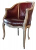 A Louis XVth Style Leather Bergere Chair