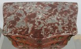Louis XV Inlaid Marble Top Bombe Petite Commode, 18thc. by 19th Century Continental School