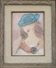 Girl in a Blue Hat by Marcel Vertes