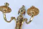 Pair Louis XVIth French Gilt Bronze Wall Sconces by 18th Century French School