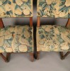 Oak Decorative Arts: A Pair of Continental Oak Side Chairs, Upholstered in Verdure Tapestry