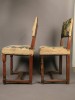 Oak Decorative Arts: A Pair of Continental Oak Side Chairs, Upholstered in Verdure Tapestry