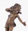 A Pair of Cold Painted Bronze Cherubs on Onyx Bases by 19th Century French School