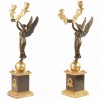 Pair Early19th Century Empire Bronze and Gilt Candelabra by 19th Century French School