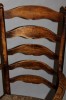 Late 17th c. American or English Rush Seat Pine Ladderback Armchair
