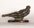 Figurative Bronze on Marble Base Sculpture: 