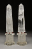 Pair of Rock Crystal Obelisks