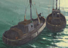 Boats, San Pedro Harbor by Paul Starrett Sample