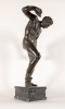 Figurative Bronze with Marble Base Sculpture: 