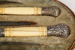 Late 19th Century Silver and Bone Carving Set 