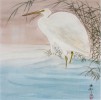 Set of Three Chinese Watercolors of Waterfowl in Matching Frames