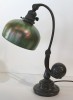 Tiffany Studios Bronze Counterbalance Desk Lamp with Damascene Shade by Tiffany Studios