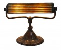 Rare Tiffany Studios Bronze and Leaded Glass Desk Lamp by Tiffany Studios