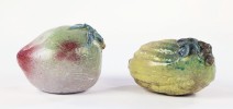 Two Chinese Glazed Ceramic Fruits by 20th Century Chinese School