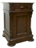 A Victorian Carved Walnut Side Cabinet With Marble Top