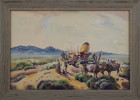 Covered Wagon, The Pioneers, Utah by Frank Nelson Wilcox