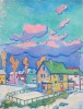 Houses and Pink Clouds, Lakewood by William Sommer