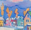 Houses and Pink Clouds, Lakewood by William Sommer